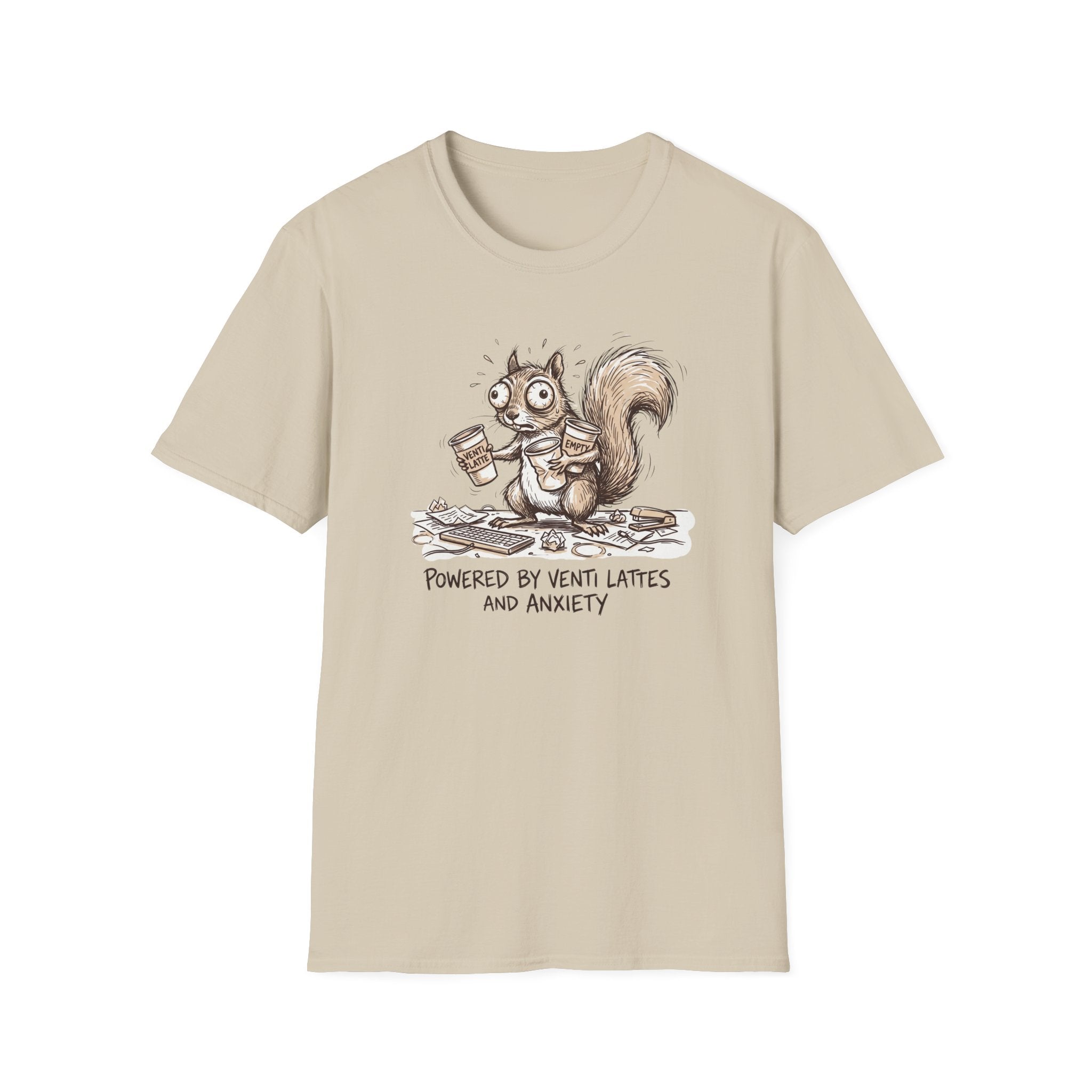 Powered By Venti Lattes And Anxiety T-Shirt