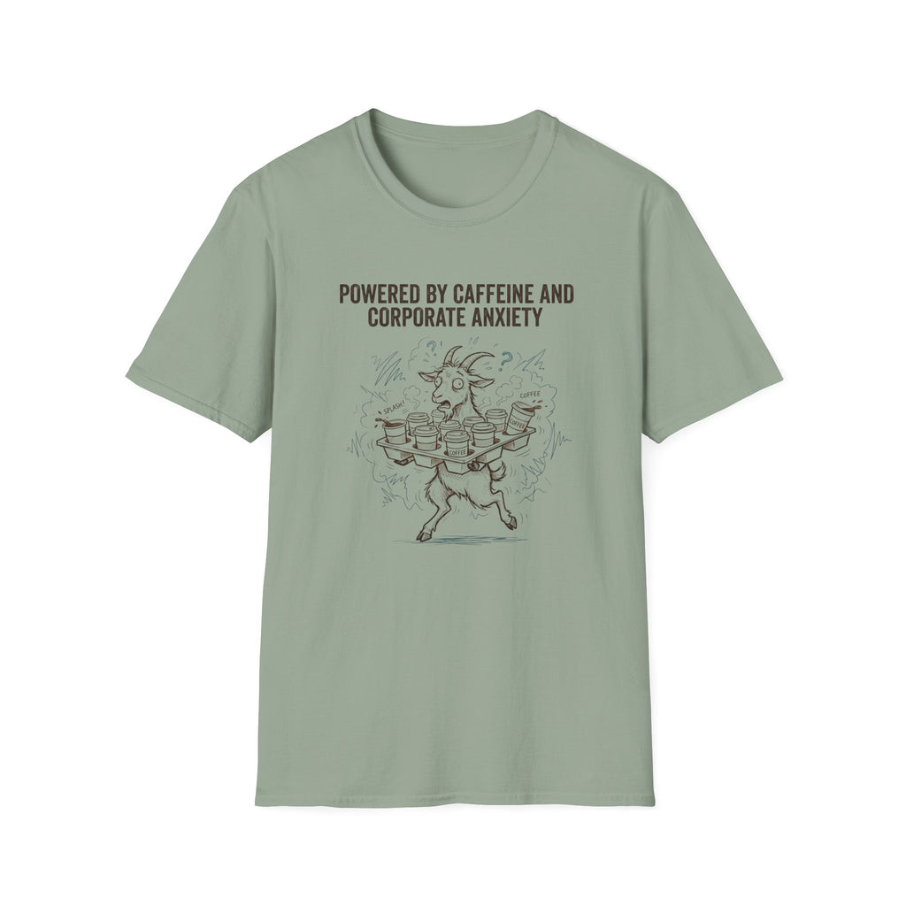 Powered By Caffeine And Corporate Anxiety T-Shirt