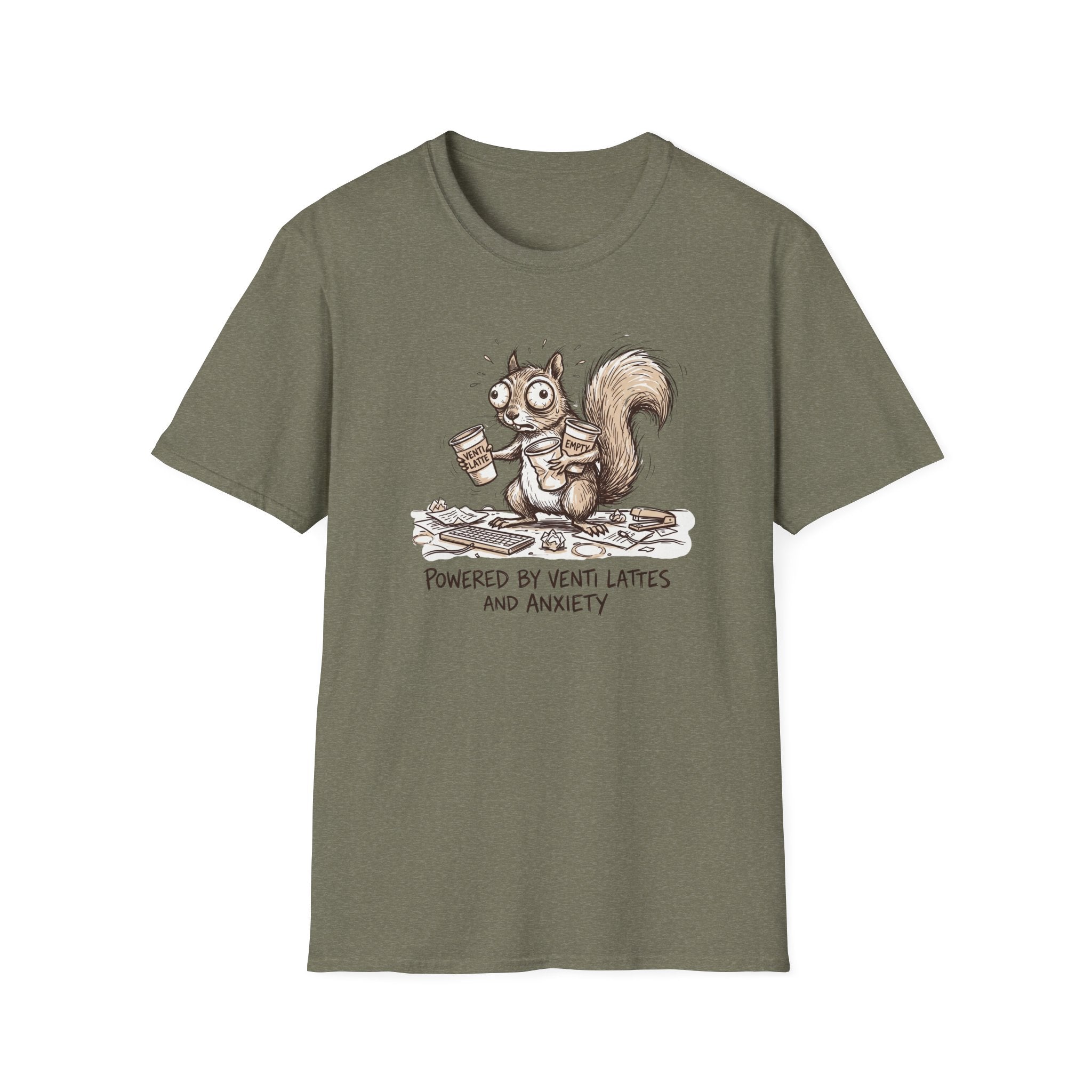 Powered By Venti Lattes And Anxiety T-Shirt