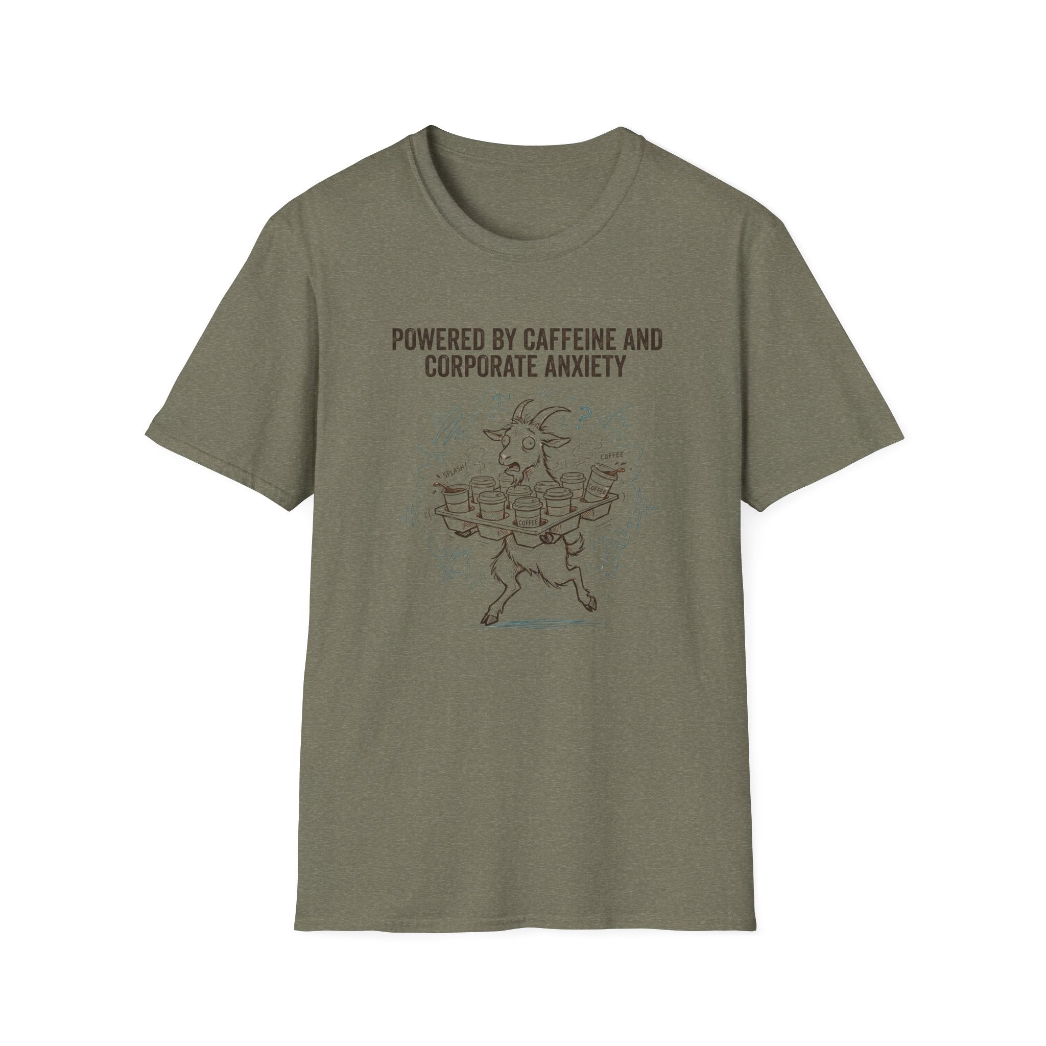 Powered By Caffeine And Corporate Anxiety T-Shirt