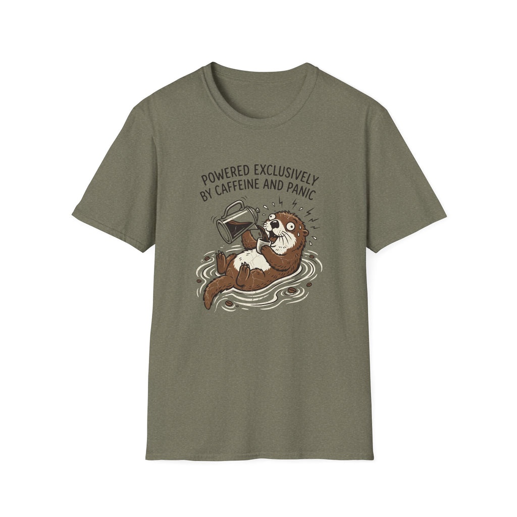 Powered Exclusively By Caffeine And Panic T-Shirt