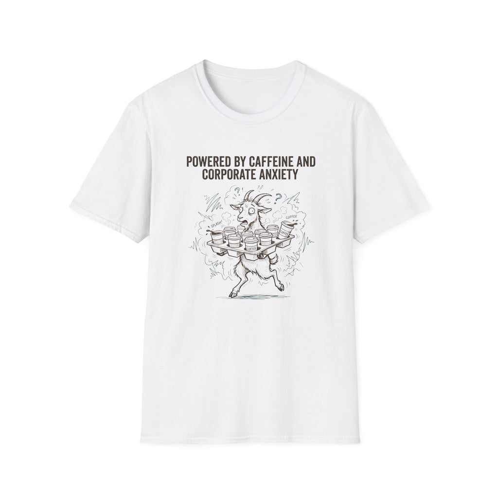 Powered By Caffeine And Corporate Anxiety T-Shirt