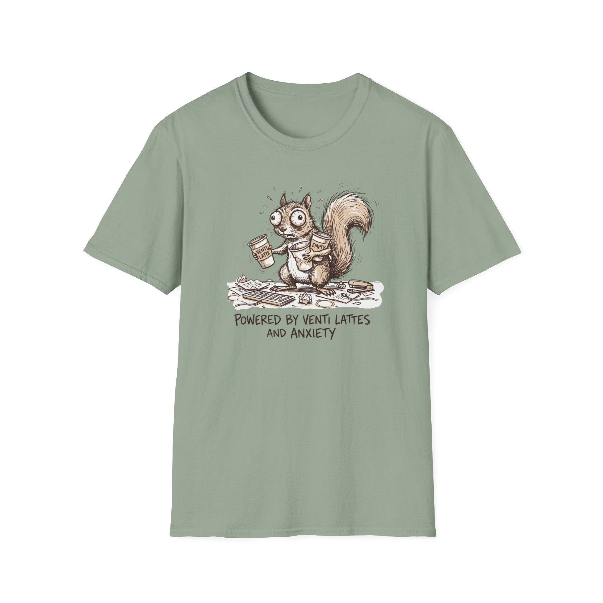 Powered By Venti Lattes And Anxiety T-Shirt