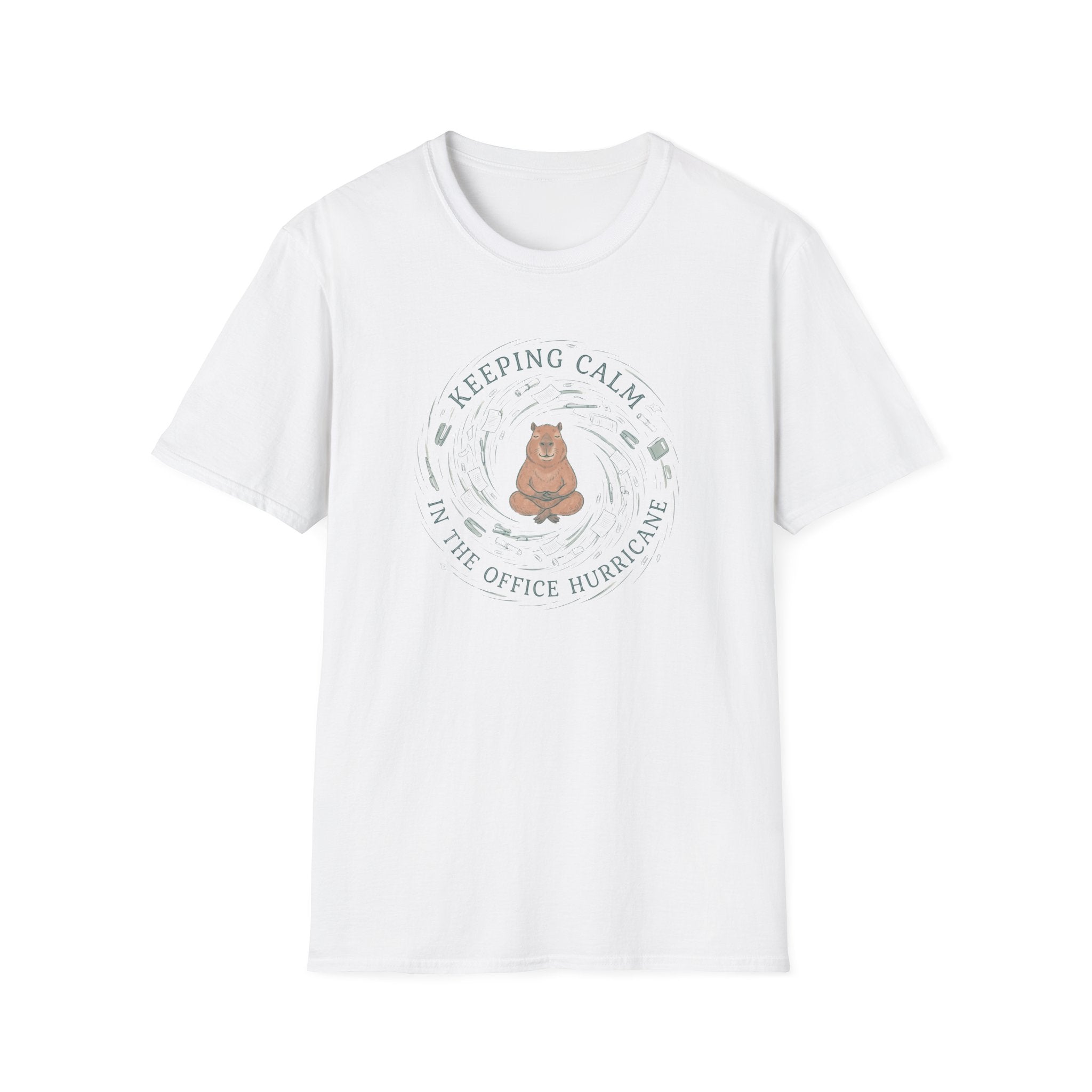 Keeping Calm In The Office Hurricane T-Shirt