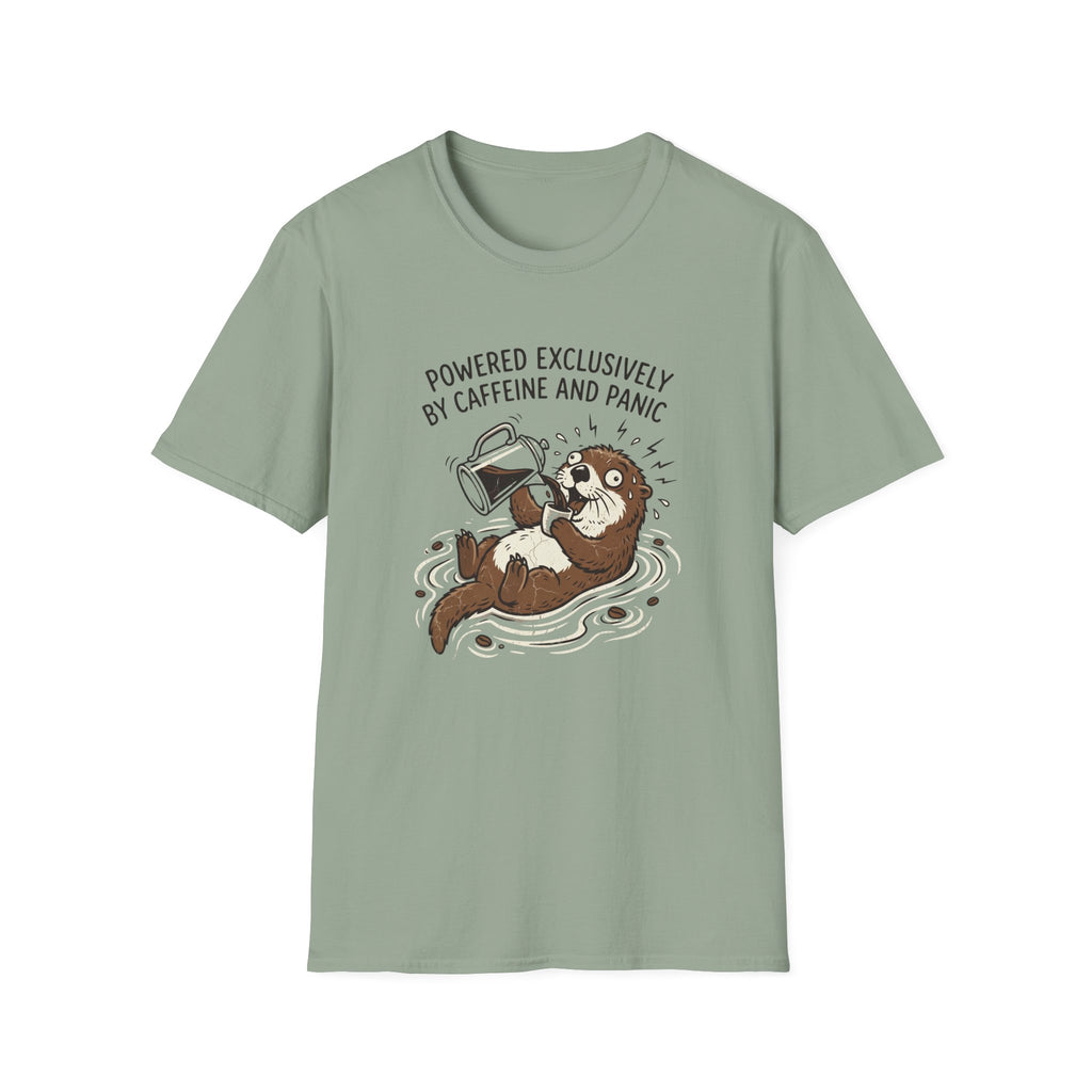 Powered Exclusively By Caffeine And Panic T-Shirt
