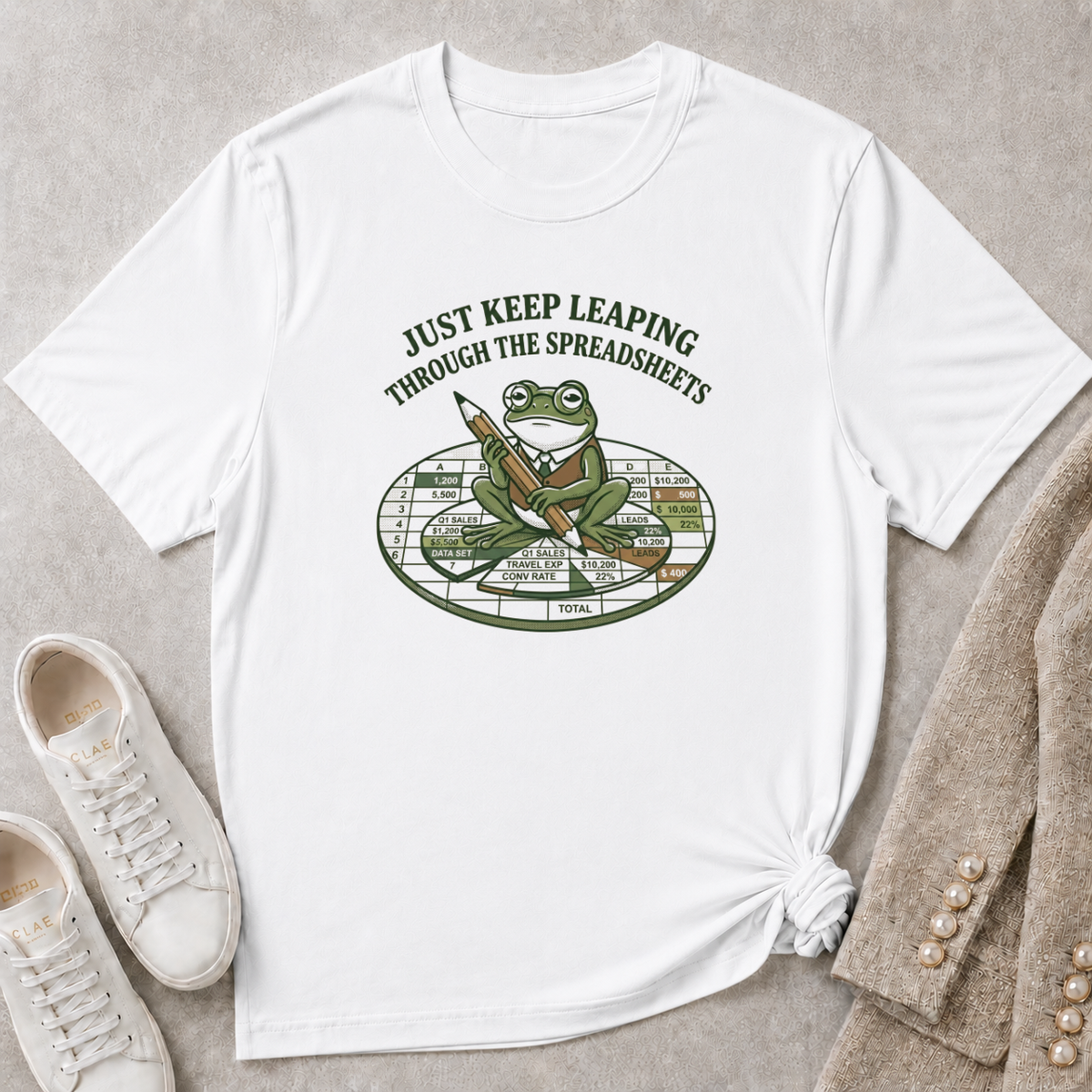 Just Keep Leaping Through The Spreadsheets T-Shirt
