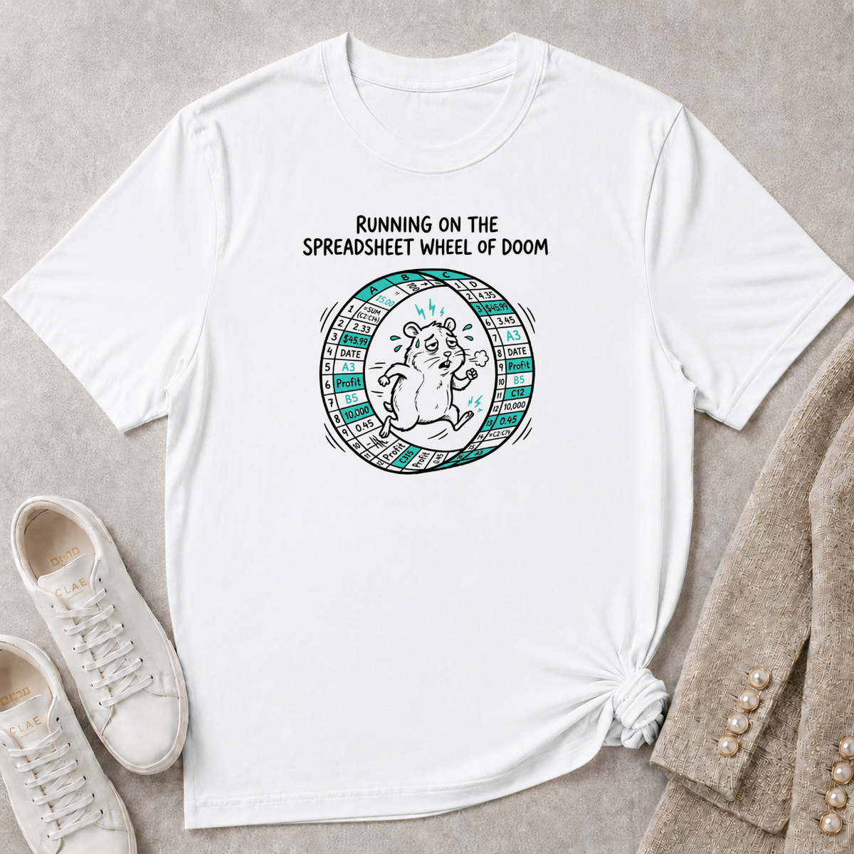 Running On The Spreadsheet Wheel Of Doom T-Shirt