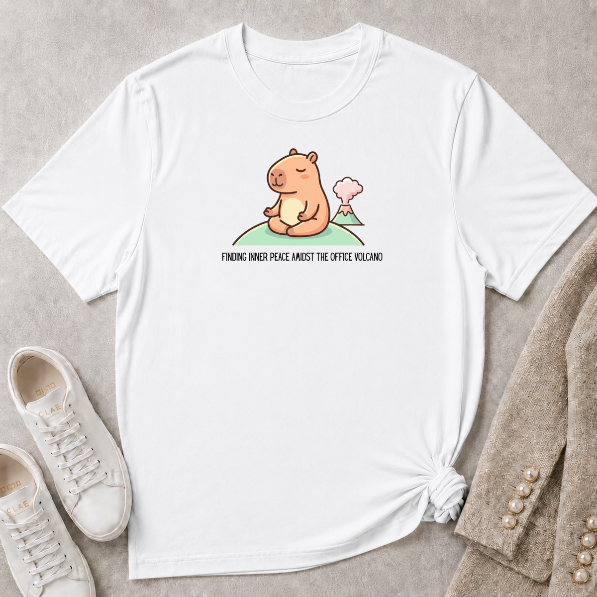 Finding Inner Peace Amidst The Office Volcano T-Shirt