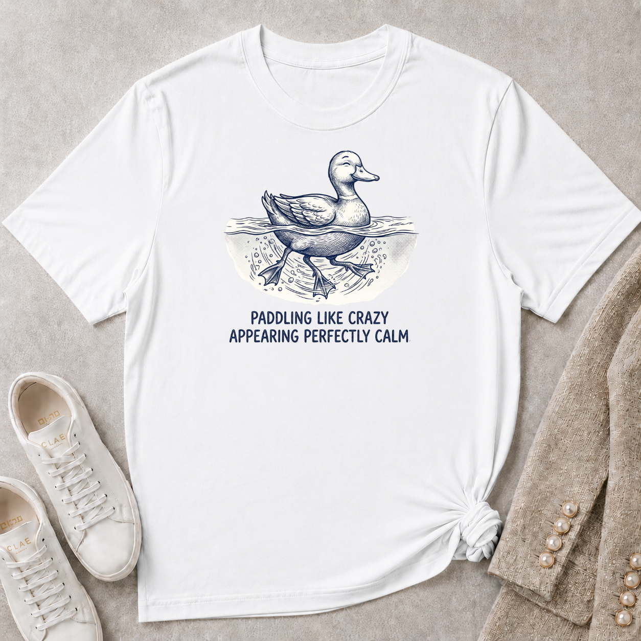 Paddling Like Crazy Appearing Perfectly Calm T-Shirt