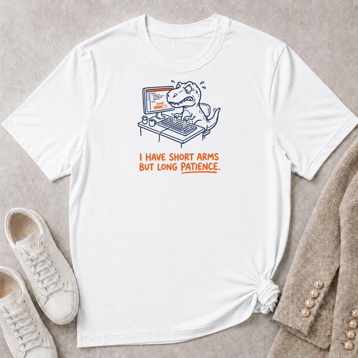 I Have Short Arms But Long Patience T-Shirt