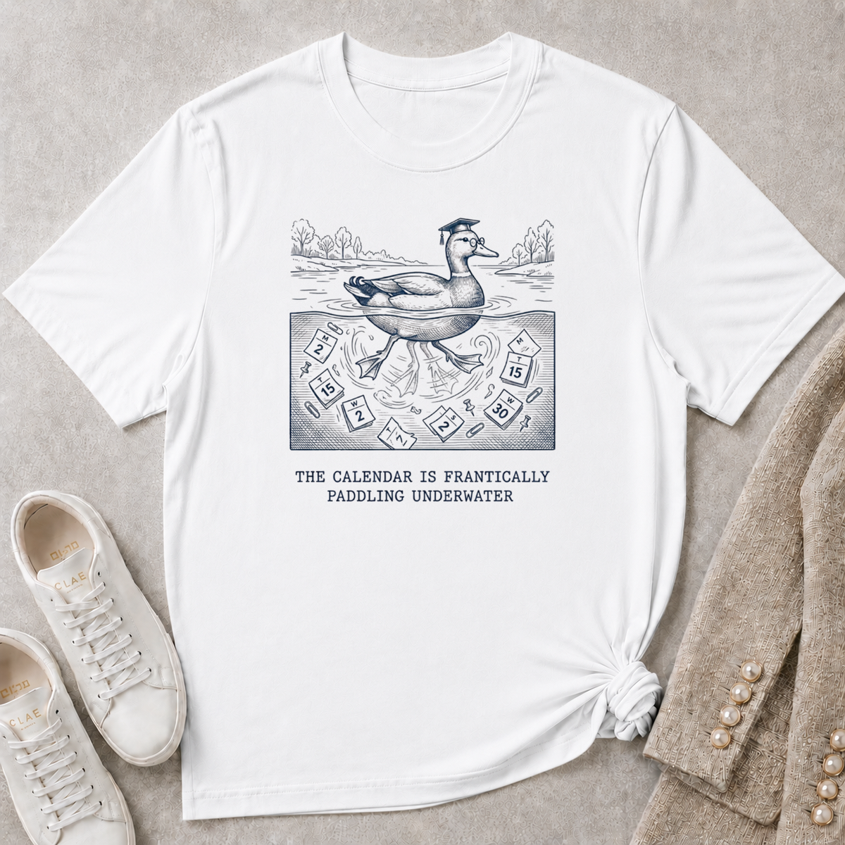 The Calendar Is Frantically Paddling Under Water T-Shirt